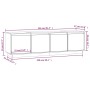 Massiver TV-Schrank aus schwarzem Kiefernholz, 156 x 37 x 45 cm von vidaXL, TV-Möbel - Ref: Foro24-814398, Preis: 101,99 €, R...