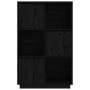 Hohe Anrichte aus massivem Kiefernholz schwarz 74x35x117 cm von vidaXL, Sideboards - Ref: Foro24-814368, Preis: 110,33 €, Rab...