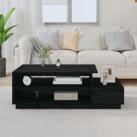 Mesa de centro madera maciza de pino negro 120x50x40,5 cm de vidaXL, Mesas de centro - Ref: Foro24-814418, Precio: 100,76 €, ...