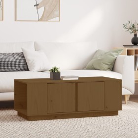 Massiver Couchtisch aus honigbraunem Kiefernholz, 110 x 50 x 40 cm von vidaXL, Couchtisch - Ref: Foro24-814432, Preis: 93,99 ...