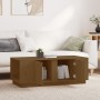 Solid honey brown pine wood coffee table 110x50x40 cm by vidaXL, Coffee table - Ref: Foro24-814432, Price: 93,61 €, Discount: %