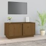 Mueble de TV madera maciza de pino marrón miel 80x35x40,5 cm de vidaXL, Muebles TV - Ref: Foro24-814472, Precio: 52,13 €, Des...