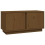 Mueble de TV madera maciza de pino marrón miel 80x35x40,5 cm de vidaXL, Muebles TV - Ref: Foro24-814472, Precio: 52,13 €, Des...