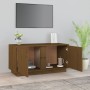 Mueble de TV madera maciza de pino marrón miel 80x35x40,5 cm de vidaXL, Muebles TV - Ref: Foro24-814472, Precio: 54,99 €, Des...