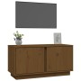 TV-Schrank aus massivem Kiefernholz, honigbraun, 80 x 35 x 40,5 cm von vidaXL, TV-Möbel - Ref: Foro24-814472, Preis: 52,13 €,...