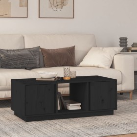 Mesa de centro de madera maciza de pino negro 110x50x40 cm de vidaXL, Mesas de centro - Ref: Foro24-814428, Precio: 86,99 €, ...