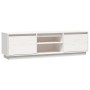 Solid white pine wood TV cabinet 140x35x40 cm by vidaXL, TV Furniture - Ref: Foro24-814315, Price: 117,77 €, Discount: %