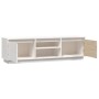 Solid white pine wood TV cabinet 140x35x40 cm by vidaXL, TV Furniture - Ref: Foro24-814315, Price: 117,77 €, Discount: %