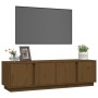 Honey brown solid pine wood TV cabinet 140x40x40 cm by vidaXL, TV Furniture - Ref: Foro24-814462, Price: 95,72 €, Discount: %