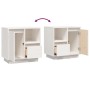 Bedside tables 2 units solid white pine wood 50x34x50 cm by vidaXL, Nightstands - Ref: Foro24-814482, Price: 124,63 €, Discou...