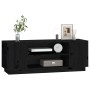 TV cabinet solid black pine wood 110x35x40.5 cm by vidaXL, TV Furniture - Ref: Foro24-814413, Price: 68,99 €, Discount: %