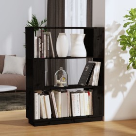 Estantería/divisor madera de pino negro 80x25x101 cm de vidaXL, Librerías y estanterías - Ref: Foro24-814058, Precio: 48,99 €...