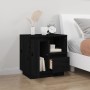 Mesita de noche madera maciza de pino negro 50x34x50 cm de vidaXL, Mesitas de noche - Ref: Foro24-814487, Precio: 50,84 €, De...