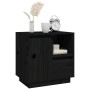 Mesita de noche madera maciza de pino negro 50x34x50 cm de vidaXL, Mesitas de noche - Ref: Foro24-814487, Precio: 50,84 €, De...