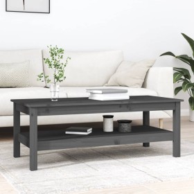 Mesa de centro de madera maciza de pino gris 110x50x40 cm de vidaXL, Mesas de centro - Ref: Foro24-814276, Precio: 101,99 €, ...