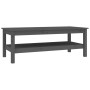 Solid gray pine wood coffee table 110x50x40 cm by vidaXL, Coffee table - Ref: Foro24-814276, Price: 101,63 €, Discount: %