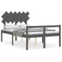 Seniorenbett mit grauem Massivholzkopfteil 120x200 cm von vidaXL, Betten und Lattenroste - Ref: Foro24-3195543, Preis: 157,53...