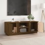 TV cabinet solid honey brown pine wood 110x35x40.5 cm by vidaXL, TV Furniture - Ref: Foro24-814477, Price: 72,03 €, Discount: %