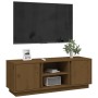 TV cabinet solid honey brown pine wood 110x35x40.5 cm by vidaXL, TV Furniture - Ref: Foro24-814477, Price: 72,03 €, Discount: %