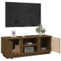 TV cabinet solid honey brown pine wood 110x35x40.5 cm by vidaXL, TV Furniture - Ref: Foro24-814477, Price: 72,03 €, Discount: %