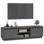 Solid pine wood TV stand in gray, 140x35x40 cm by vidaXL, TV Furniture - Ref: Foro24-814316, Price: 109,01 €, Discount: %