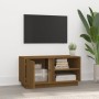 Solid pine wood TV stand in honey brown color, measuring 80x35x40.5 cm. by vidaXL, TV Furniture - Ref: Foro24-814467, Price: ...