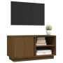 Solid pine wood TV stand in honey brown color, measuring 80x35x40.5 cm. by vidaXL, TV Furniture - Ref: Foro24-814467, Price: ...