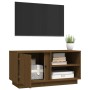 Solid pine wood TV stand in honey brown color, measuring 80x35x40.5 cm. by vidaXL, TV Furniture - Ref: Foro24-814467, Price: ...