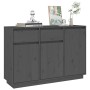 Solid gray pine wood sideboard 110x34x75 cm by vidaXL, Sideboards - Ref: Foro24-814331, Price: 128,68 €, Discount: %