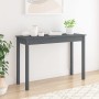 Solid gray pine wood console table 110x40x75 cm by vidaXL, Side tables - Ref: Foro24-814241, Price: 90,06 €, Discount: %