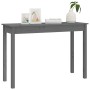 Solid gray pine wood console table 110x40x75 cm by vidaXL, Side tables - Ref: Foro24-814241, Price: 90,06 €, Discount: %