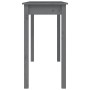 Solid gray pine wood console table 110x40x75 cm by vidaXL, Side tables - Ref: Foro24-814241, Price: 90,06 €, Discount: %