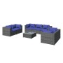 8-piece garden sofa set with gray synthetic rattan cushions by vidaXL, Garden sets - Ref: Foro24-3102278, Price: 526,99 €, Di...