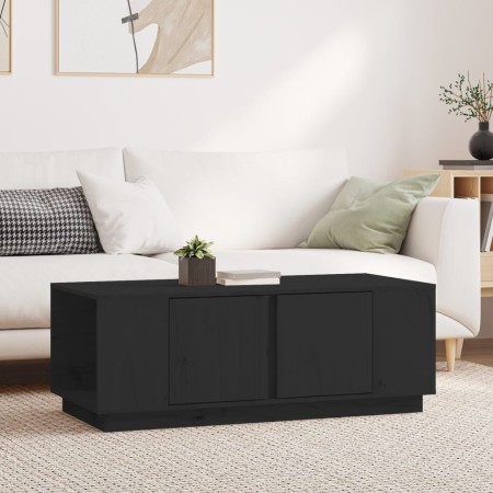 Mesa de centro de madera maciza de pino negro 110x50x40 cm de vidaXL, Mesas de centro - Ref: Foro24-814433, Precio: 88,91 €, ...