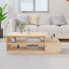 Solid pine wood coffee table 120x50x40.5 cm by vidaXL, Coffee table - Ref: Foro24-814414, Price: 80,43 €, Discount: %