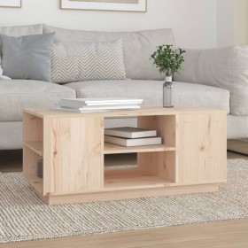 Mesa de centro de madera maciza de pino 90x49x40,5 cm de vidaXL, Mesas de centro - Ref: Foro24-814399, Precio: 66,99 €, Descu...