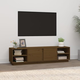 Mueble de TV madera maciza de pino marrón miel 156x40x40 cm de vidaXL, Muebles TV - Ref: Foro24-814457, Precio: 102,44 €, Des...