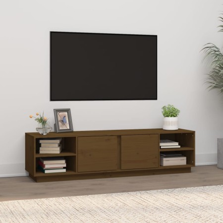 Mueble de TV madera maciza de pino marrón miel 156x40x40 cm de vidaXL, Muebles TV - Ref: Foro24-814457, Precio: 102,99 €, Des...