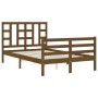 Estructura de cama matrimonio con cabecero madera marrón miel de vidaXL, Camas y somieres - Ref: Foro24-3193894, Precio: 151,...