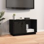 Solid black pine wood TV cabinet 74x35x44 cm by vidaXL, TV Furniture - Ref: Foro24-814338, Price: 54,99 €, Discount: %