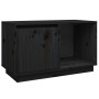 Solid black pine wood TV cabinet 74x35x44 cm by vidaXL, TV Furniture - Ref: Foro24-814338, Price: 54,99 €, Discount: %