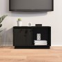 Solid black pine wood TV cabinet 74x35x44 cm by vidaXL, TV Furniture - Ref: Foro24-814338, Price: 54,99 €, Discount: %