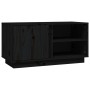 Mueble de TV madera maciza de pino negro 80x35x40,5 cm de vidaXL, Muebles TV - Ref: Foro24-814468, Precio: 71,87 €, Descuento: %