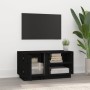 Mueble de TV madera maciza de pino negro 80x35x40,5 cm de vidaXL, Muebles TV - Ref: Foro24-814468, Precio: 71,87 €, Descuento: %