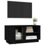 Mueble de TV madera maciza de pino negro 80x35x40,5 cm de vidaXL, Muebles TV - Ref: Foro24-814468, Precio: 71,87 €, Descuento: %