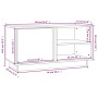 TV-Schrank aus massivem schwarzem Kiefernholz 80x35x40,5 cm von vidaXL, TV-Möbel - Ref: Foro24-814468, Preis: 70,64 €, Rabatt: %