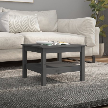 Solid gray pine wood coffee table 55x55x40 cm by vidaXL, Coffee table - Ref: Foro24-814271, Price: 62,57 €, Discount: %