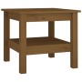 Mesa de centro madera maciza de pino marrón miel 45x45x40 cm de vidaXL, Mesas de centro - Ref: Foro24-814267, Precio: 55,99 €...