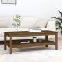 Mesa de centro madera maciza de pino marrón miel 110x50x40 cm de vidaXL, Mesas de centro - Ref: Foro24-814277, Precio: 101,63...