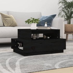 Solid black pine wood coffee table 80x55x40.5 cm by vidaXL, Coffee table - Ref: Foro24-814518, Price: 71,99 €, Discount: %